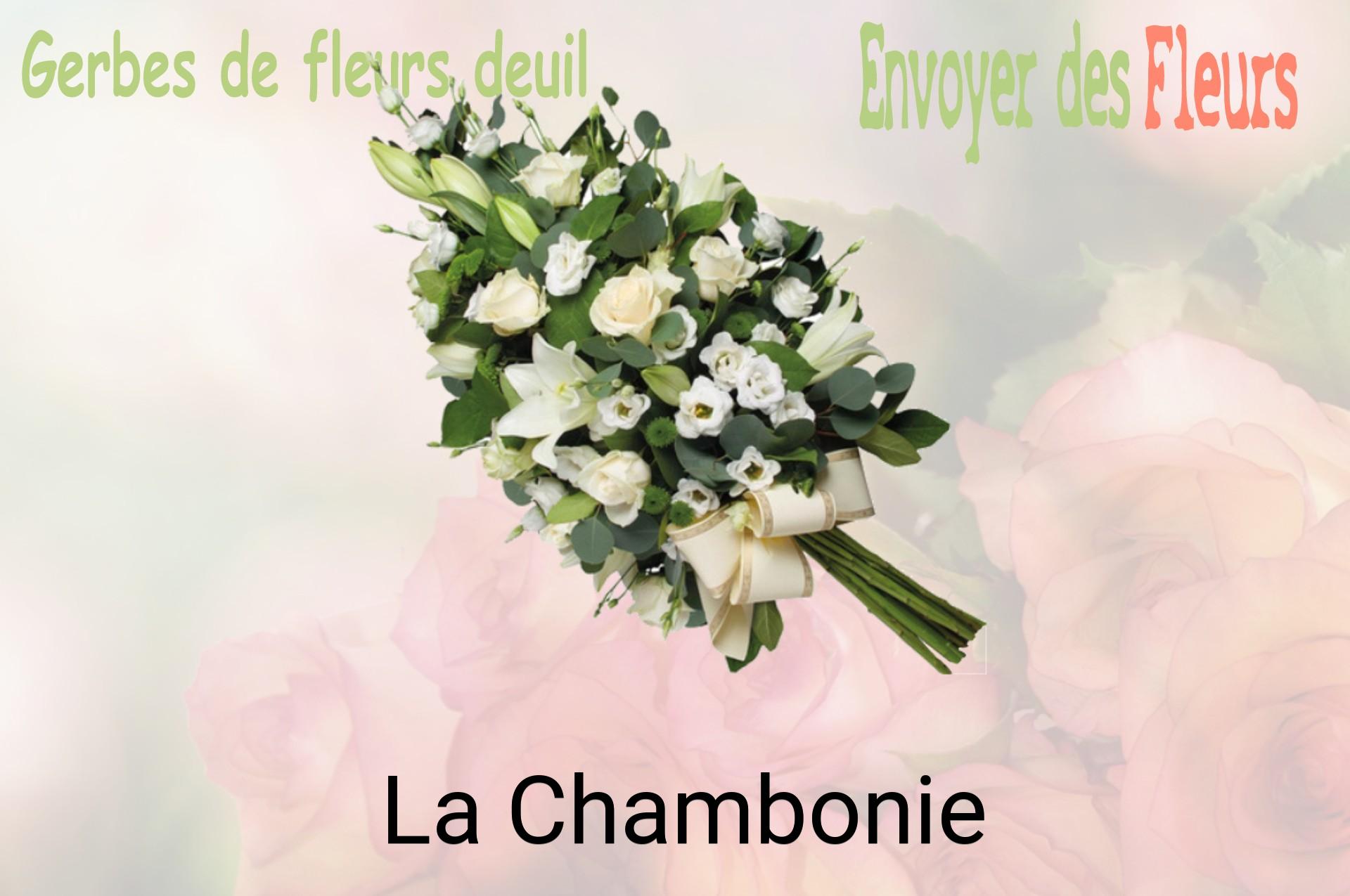 Gerbe de fleurs de deuil livrée à La Chambonie